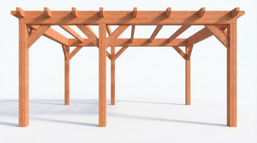 Bouwpakket overkapping 524x410,5 cm fijnbezaagd Douglas