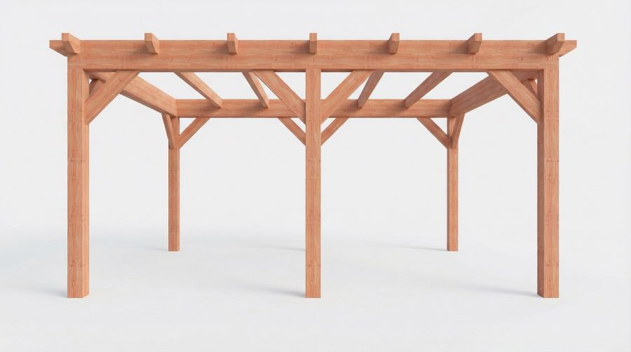 Bouwpakket overkapping 531x410,5 cm fijnbezaagd Douglas
