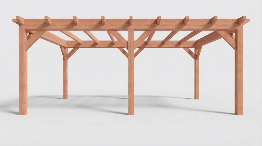 Bouwpakket overkapping 637x410,5 cm fijnbezaagd Douglas