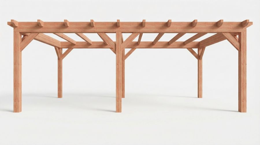 Bouwpakket overkapping 701,5x410,5 cm fijnbezaagd Douglas