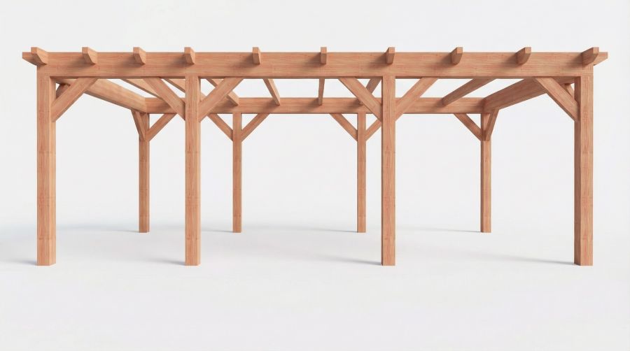 Bouwpakket overkapping 709x410,5 cm fijnbezaagd Douglas
