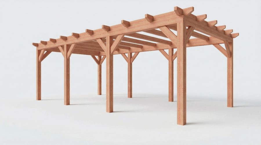 Bouwpakket overkapping 769x410,5 cm fijnbezaagd Douglas
