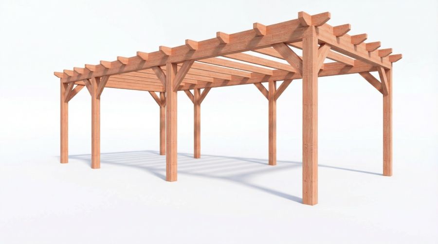 Bouwpakket overkapping 815x410,5 cm fijnbezaagd Douglas