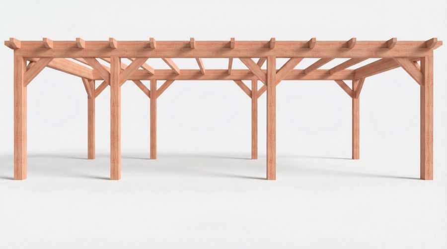 Bouwpakket overkapping 815x410,5 cm fijnbezaagd Douglas