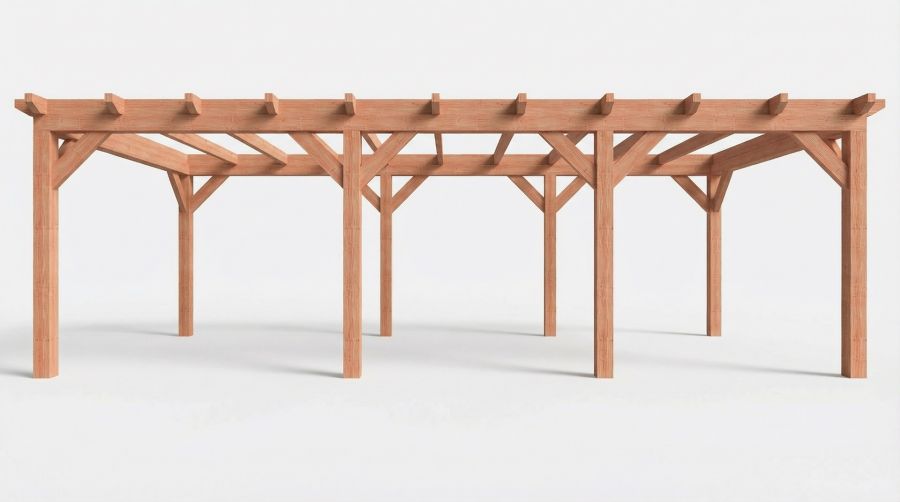 Bouwpakket overkapping 822x410,5 cm fijnbezaagd Douglas