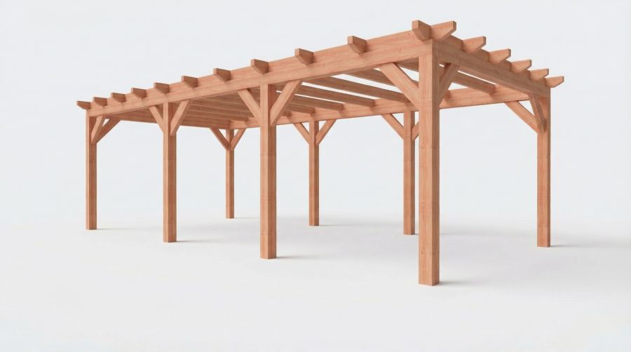 Bouwpakket overkapping 886,5x410,5 cm fijnbezaagd Douglas