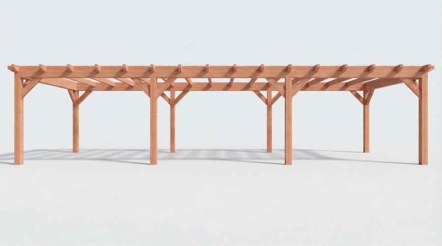 Bouwpakket overkapping 1121,5x410,5 cm fijnbezaagd Douglas