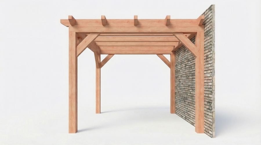 Bouwpakket aanbouwveranda 410,5x326 cm fijnbezaagd Douglas