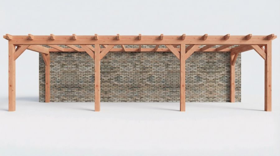 Bouwpakket aanbouwveranda 928x326 cm fijnbezaagd Douglas