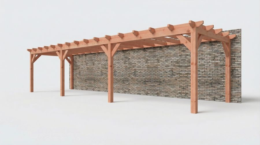 Bouwpakket aanbouwveranda 1121,5x326 cm fijnbezaagd Douglas