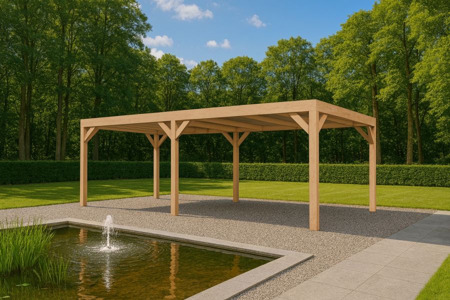 YARD Outdoor Cubique overkapping 600x250 cm Douglas blank