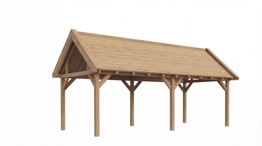 Trendhout Zadeldak De Delle 415x380 cm eiken