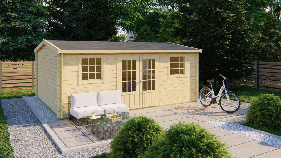 Blokhut Dianne 578x450 cm - Red class wood geïmpregneerd