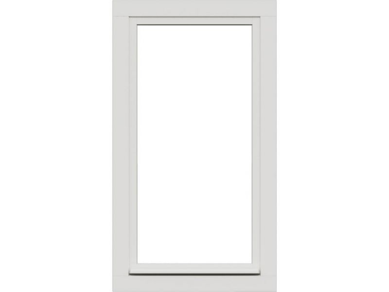Draai/kiepraam - 77,4x137,4 cm - linksdraaiend - wit - incl. raambeslag