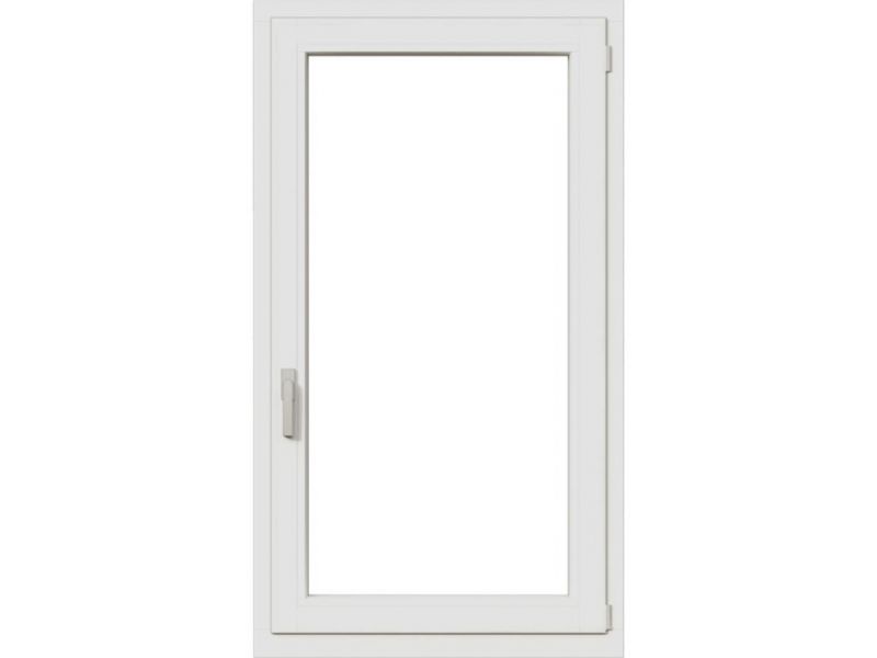 Draai/kiepraam - 77,4x137,4 cm - rechtsdraaiend - wit - incl. raambeslag
