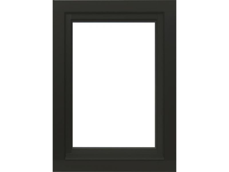 Draai/kiepraam - 77,4x107,4 cm - linksdraaiend - zwart - incl. raambeslag