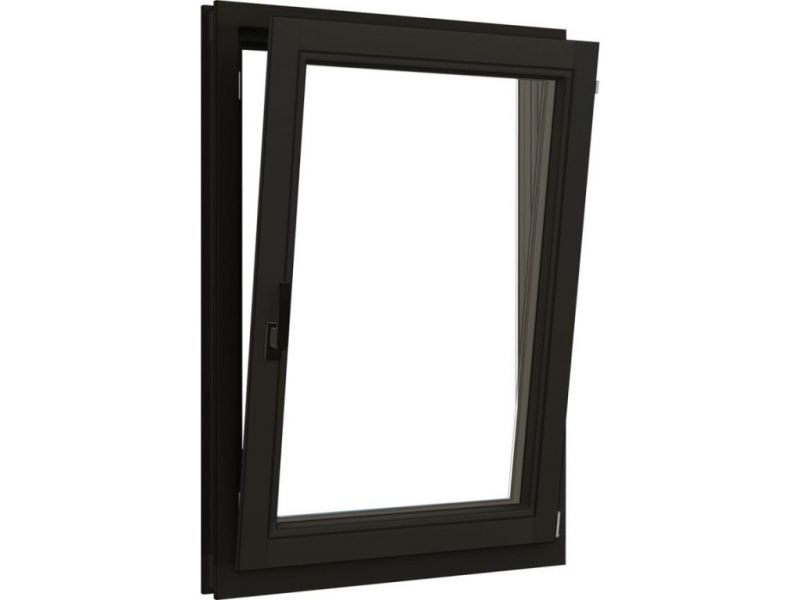 Draai-kiepraam rechtsdraaiend zwart - 77,4x107,4 cm