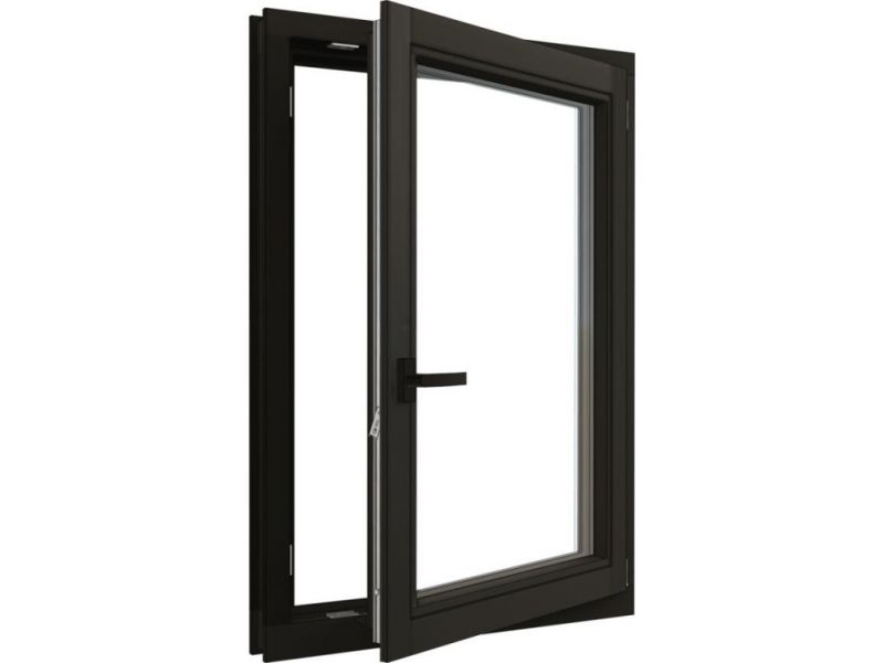 Draai-kiepraam rechtsdraaiend zwart - 77,4x107,4 cm