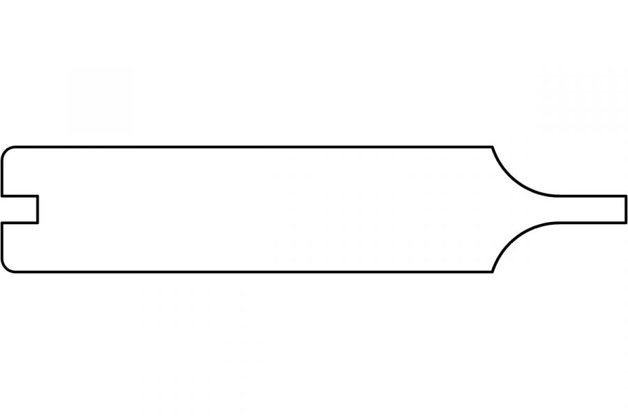 Dubbel rabat glad geschaafd 2,8x14,0x420 cm