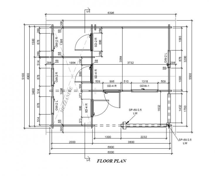 Chalet Edelweiss 600x510 cm incl. vloer, ramen en deuren