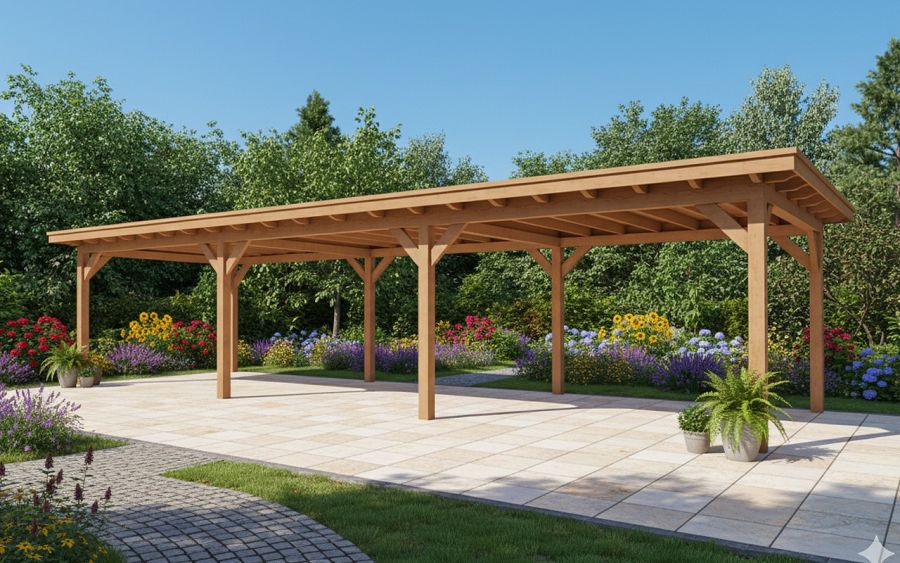 YARD Outdoor Elegante overkapping 800x400 cm vrijstaand Douglas blank