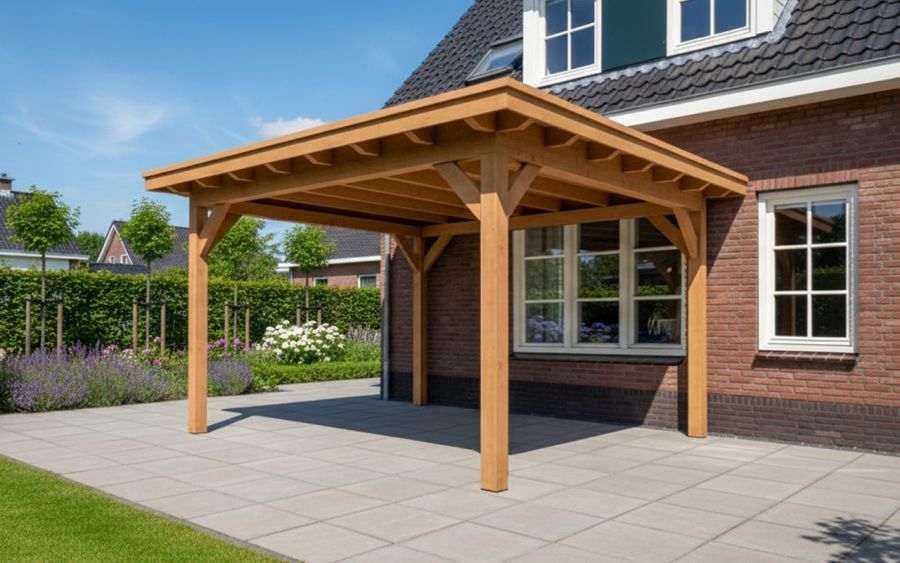 YARD Outdoor Elegante overkapping 300x350 cm aanbouw Douglas blank