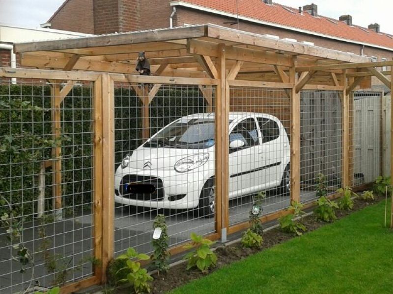 Actie carport tuindeco 300x500 cm zij wit