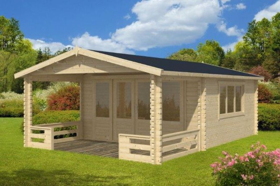 blokhut Ipswich - red class wood geimpregneerd