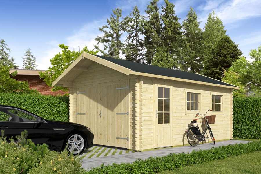 Garage Geir 360x537 cm - Bruin geïmpregneerd