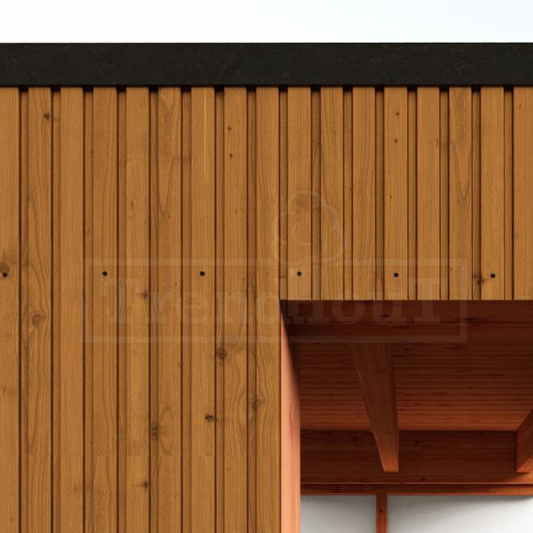 Trendhout Buitenverblijf Capri 720x425 - Plat dak model links