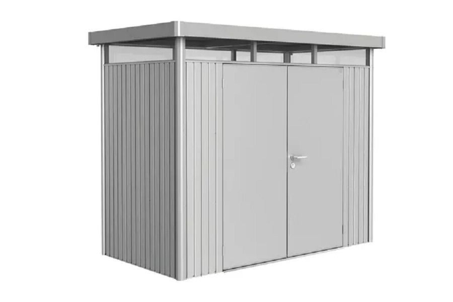 Biohort Highline H1 metalen tuinhuis 275x155x222 cm met dubbele deur