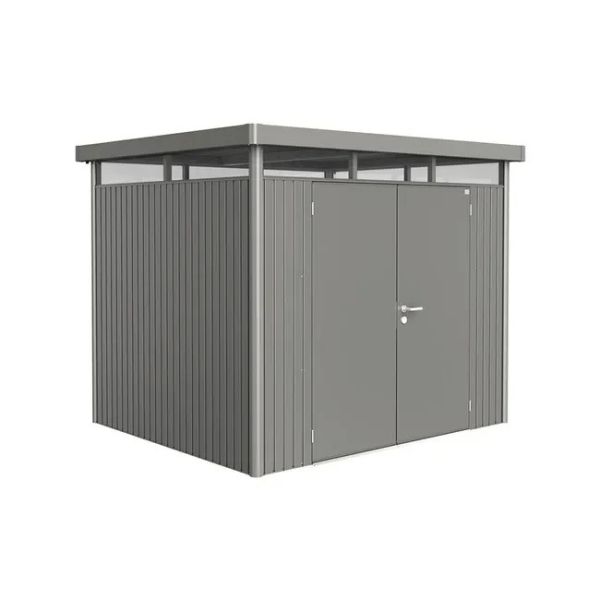 Biohort Highline H3 metalen berging 275x235x222 cm met dubbele deur