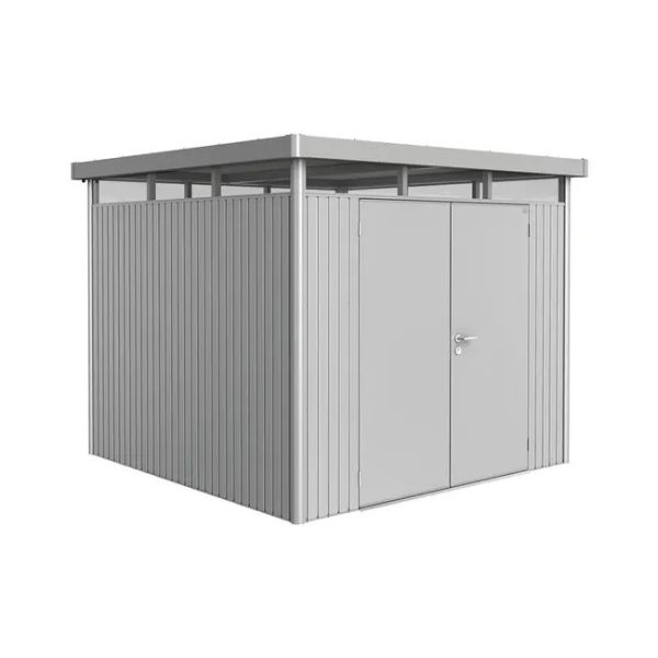 Biohort Highline H4 metalen tuinhuis 275x275x222 cm met dubbele deur