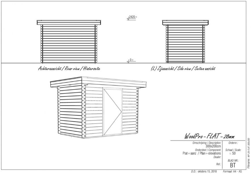 Blokhut Horst - Tekening