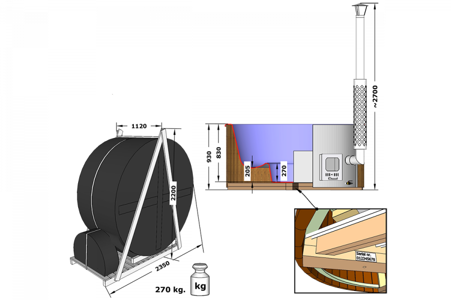 Hottub Luxe Black Edition Ø200cm