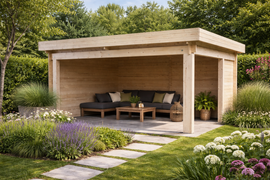 Interflex G4434 overkapping 448x340 cm 28 mm vuren blank