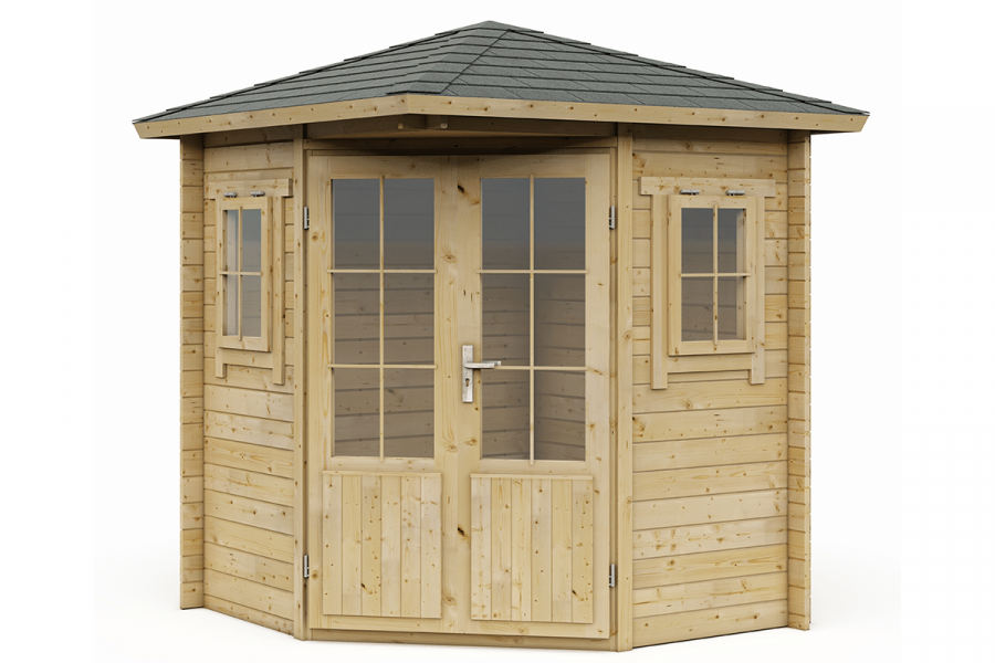 Blokhut 2055 200x200 cm - compleet gecoat