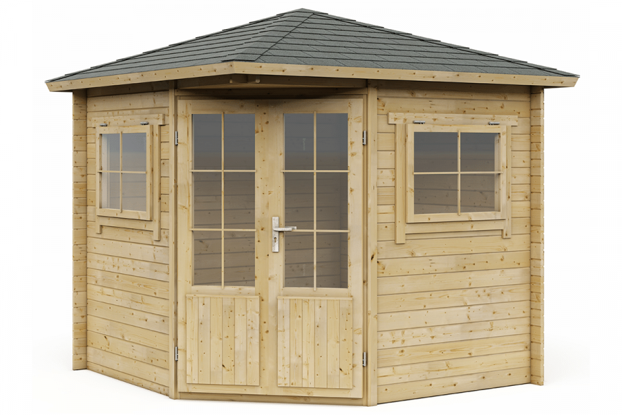 Blokhut 2555 250x250 cm - exterieur gecoat