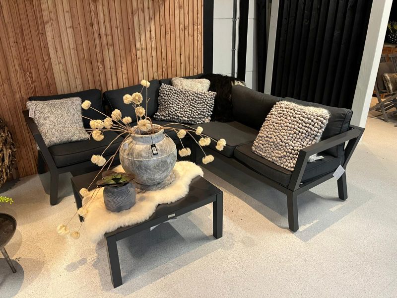 Loungeset Garden Impressions Colorado 3-delig antraciet - Amersfoort