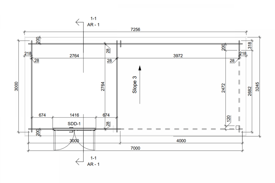 Actieblokhut Jupiter 300x300 cm + luifel 400 cm - LAATSTE EXEMPLAAR!