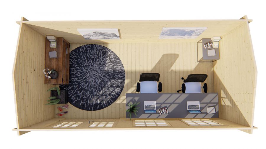 Blokhut Justine 500x250 cm - Red class wood geïmpregneerd