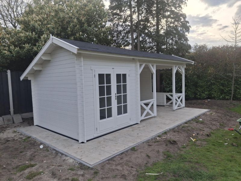 Interflex 6732 Blokhut 667x320 cm 40 mm vuren compleet gecoat