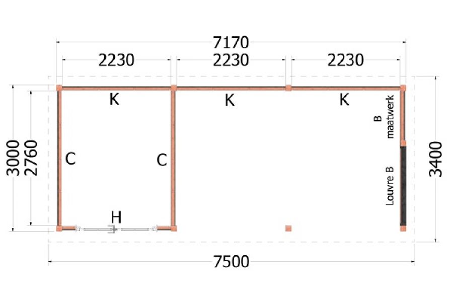 Kapschuur de Deel plattegrond
