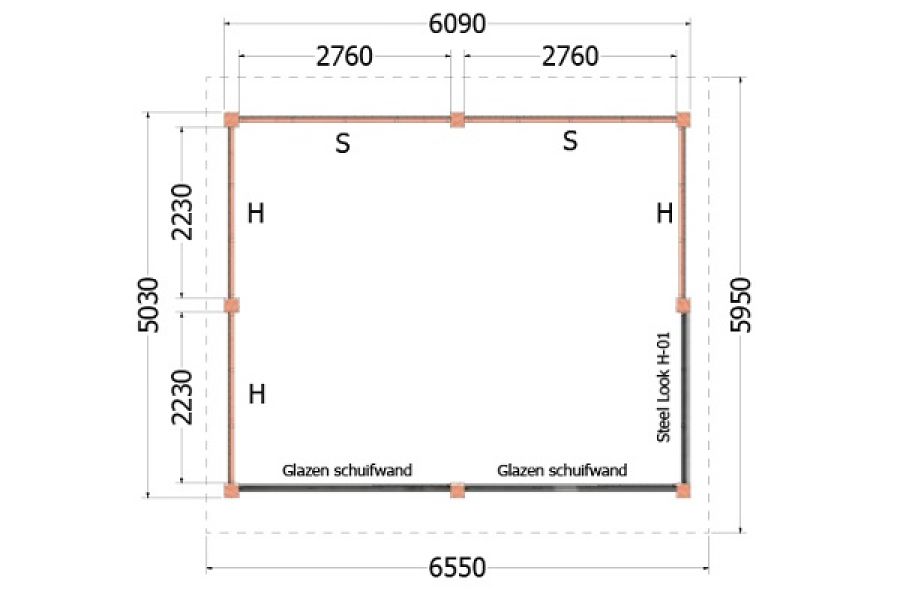 Kapschuur De Hofstee XXL plattegrond