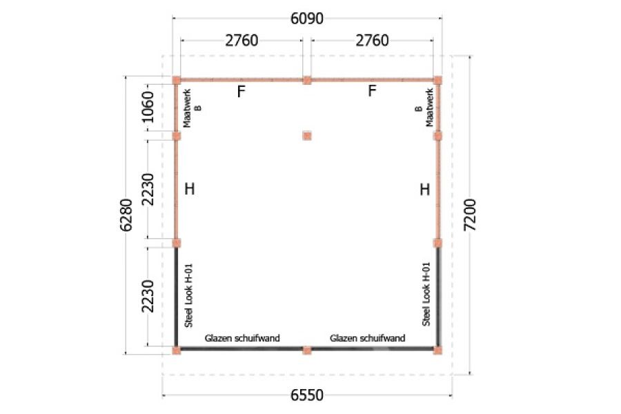 Kapschuur De Hofstee XXL plattegrond