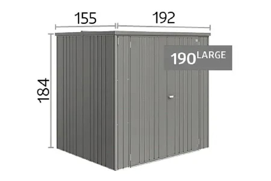 Biohort metalen tuinkast 190 LARGE zilver 192x155x184 cm