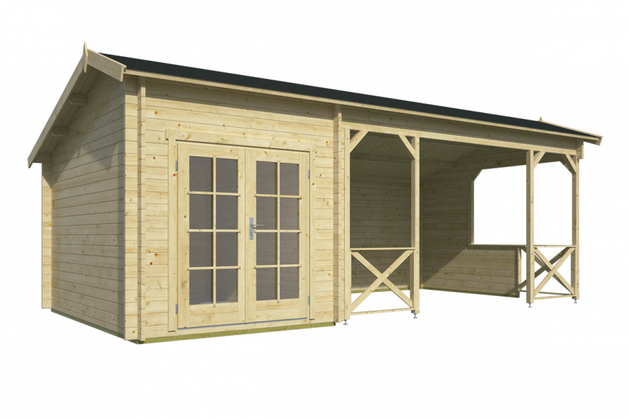 Tuindeco Kukka Blokhut 700x350 cm 40 mm vuren bruin geïmpregneerd