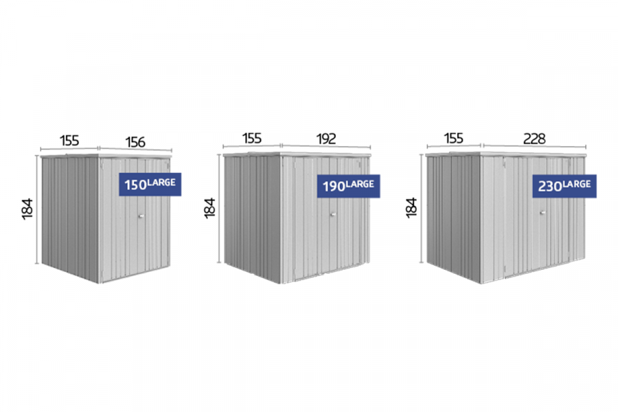 Biohort Metalen Tuinkast 230 LARGE - Zilver - 228x155x184 cm