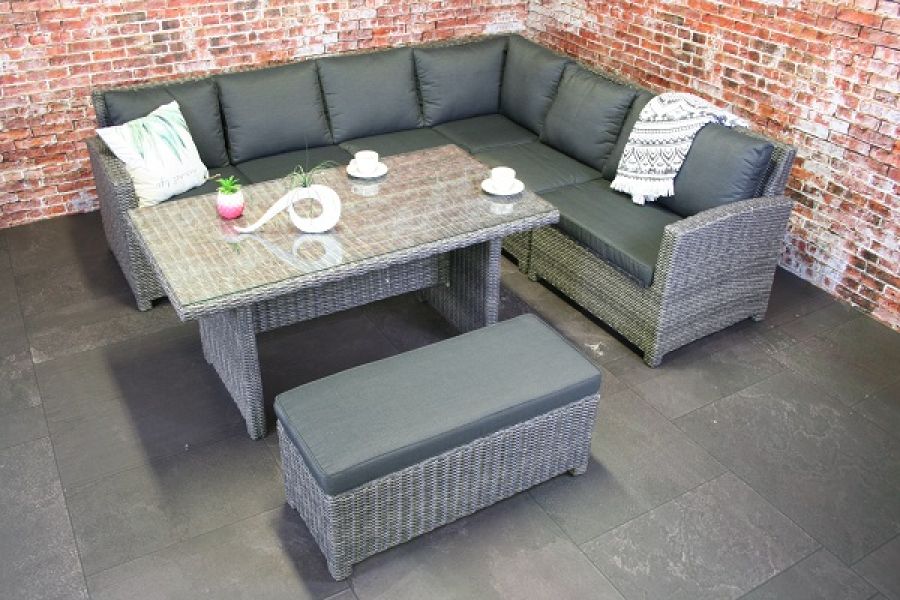 Wicker high dining cornerset Leonardo - Showmodel Numansdorp, Amersfoort & Wommelgem