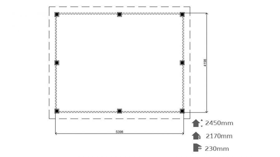 Lugarde C1 carport plattegrond